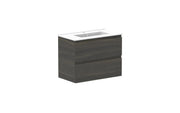 ADP Glacier Ensuite All Drawer Twin Wall Hung Vanity - 750mm / Ceramic Moulded Top / Centre Bowl