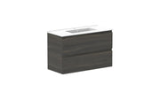 ADP Glacier Ensuite All Drawer Twin Wall Hung Vanity - 900mm / Ceramic Moulded Top / Centre Bowl