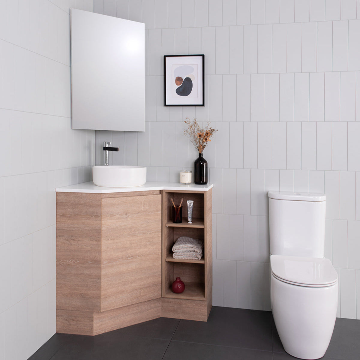 ADP Glacier Lite Corner Freestanding Vanity