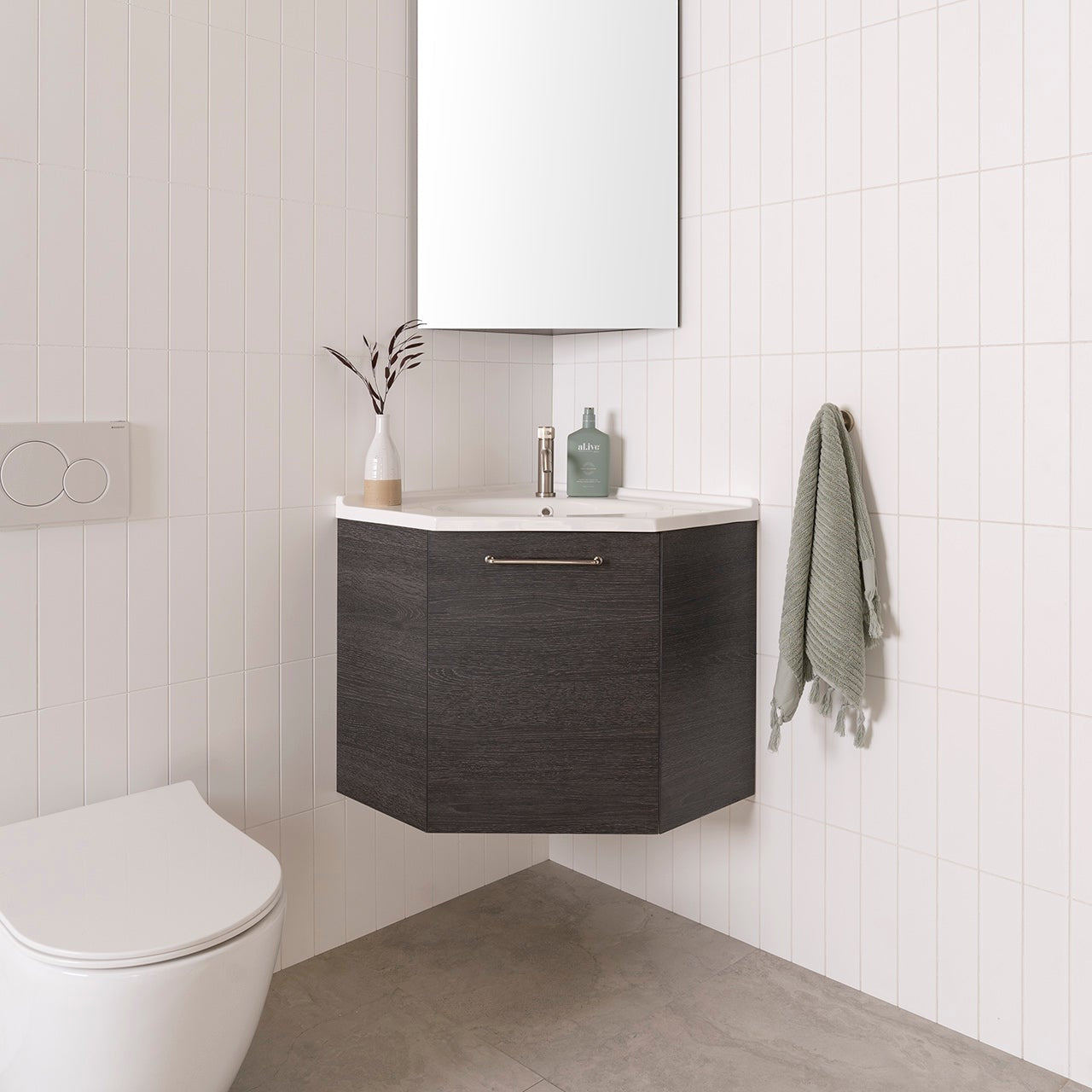 ADP Glacier Lite Corner Wall Hung Vanity