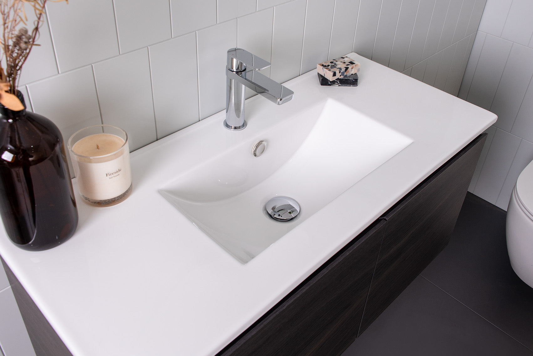 ADP Glacier Lite Ensuite Door & Drawer Slim Wall Hung Vanity