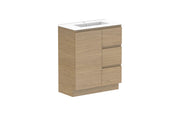 ADP Glacier Ensuite Door and Drawer Trio Freestanding Vanity - 750mm / Ceramic Moulded Top / Centre Bowl