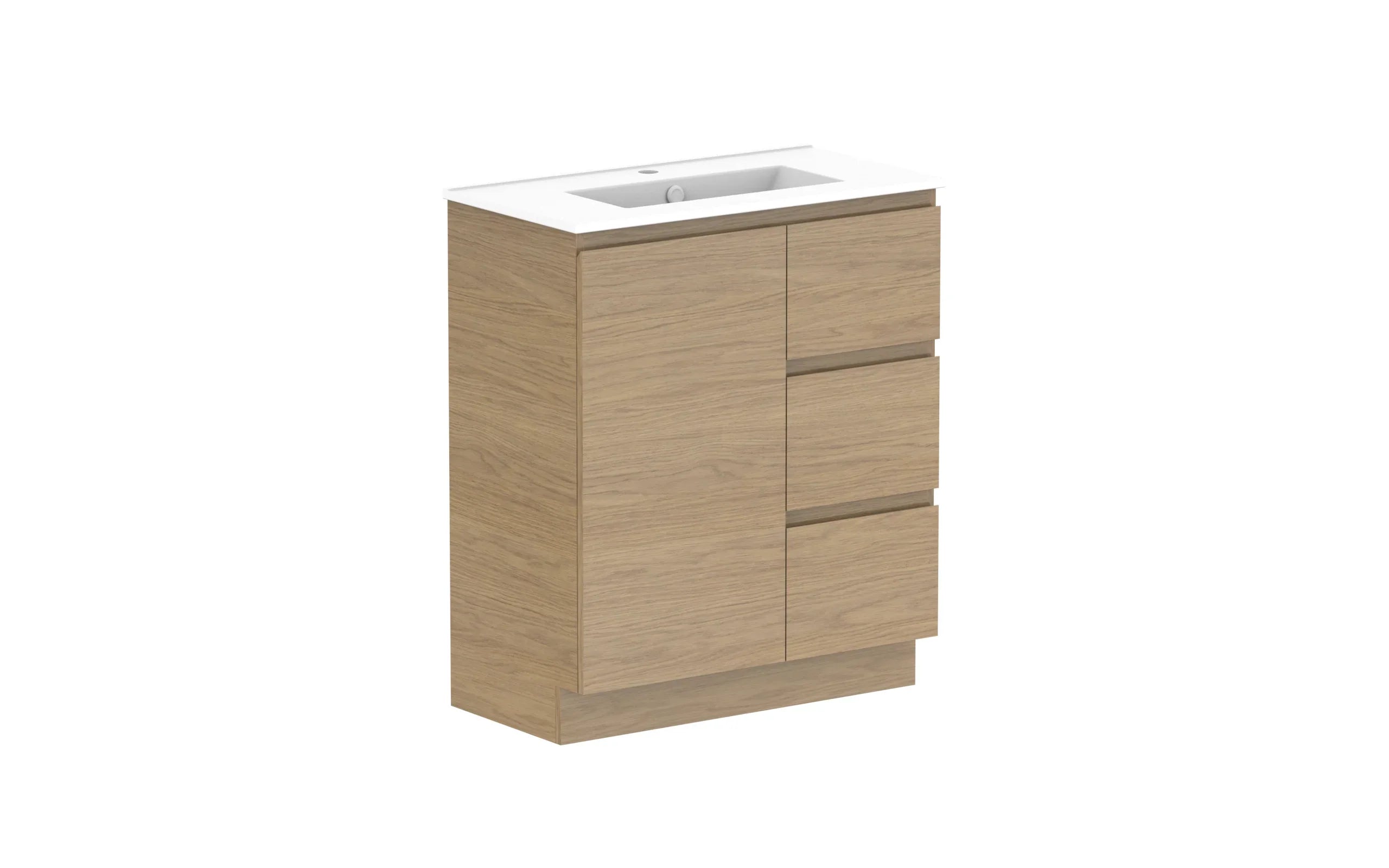 ADP Glacier Lite Ensuite Door & Drawer Trio Freestanding Vanity - 1200mm / Benchtop
