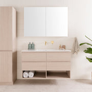 ADP Glacier Lite Shelf Twin Wall Hung Vanity