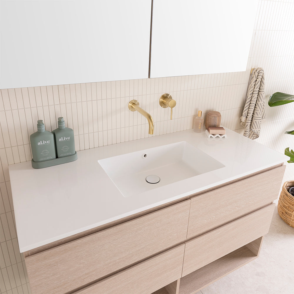 ADP Glacier Lite Shelf Twin Wall Hung Vanity