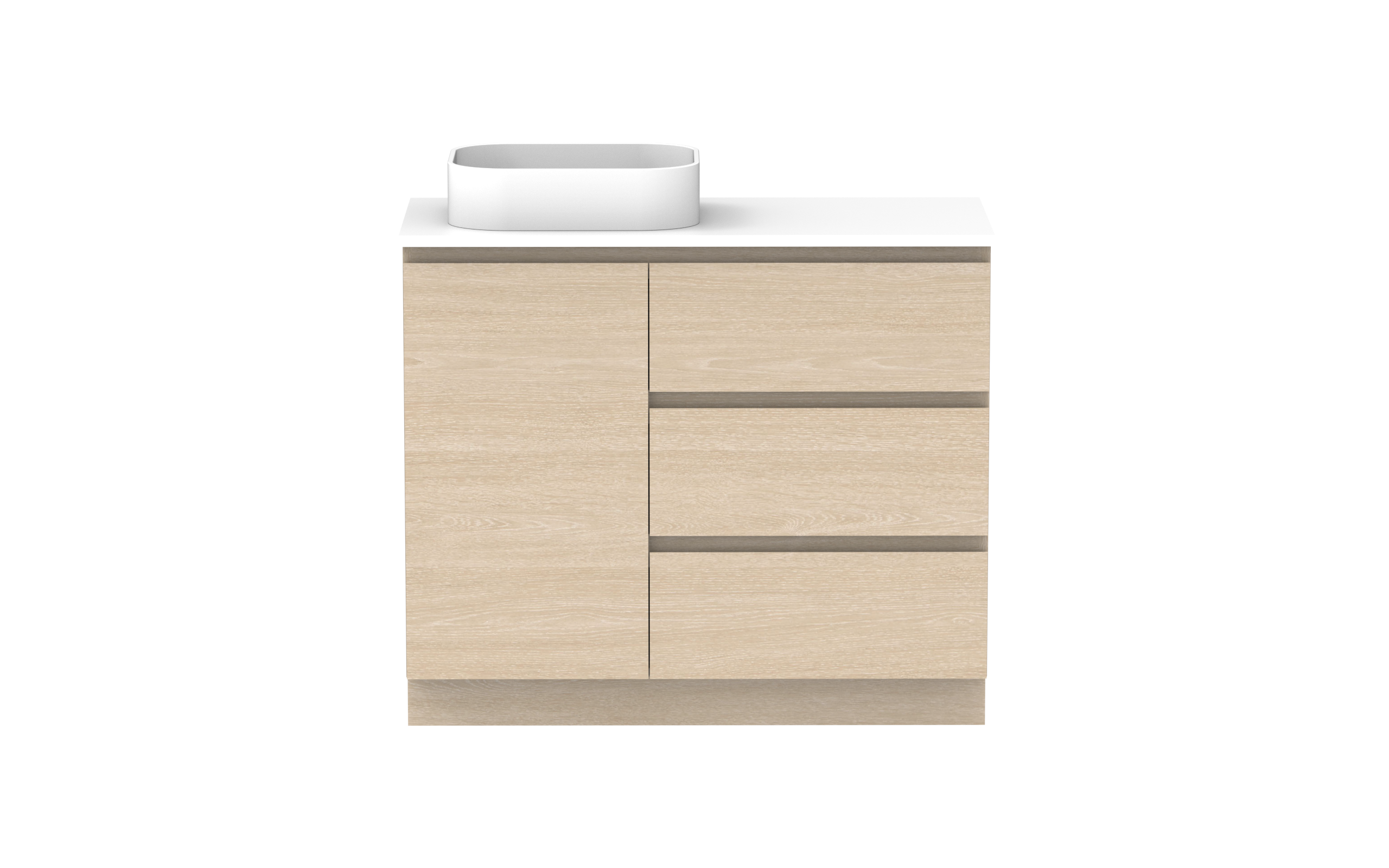 ADP Glacier Lite Hamper Freestanding Vanity