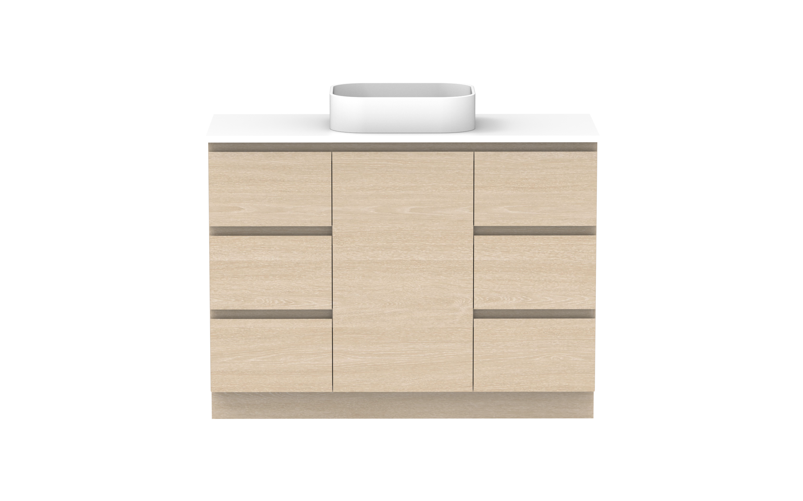 ADP Glacier Lite Hamper Freestanding Vanity