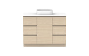 ADP Glacier Hamper Freestanding Vanity - 1200mm / Stone Benchtop / Centre Bowl
