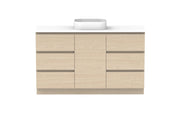 ADP Glacier Hamper Freestanding Vanity - 1500mm / Stone Benchtop / Centre Bowl