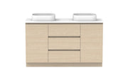ADP Glacier Hamper Freestanding Vanity - 1500mm / Stone Benchtop / Double Bowl