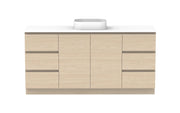 ADP Glacier Hamper Freestanding Vanity - 1800mm / Stone Benchtop / Centre Bowl