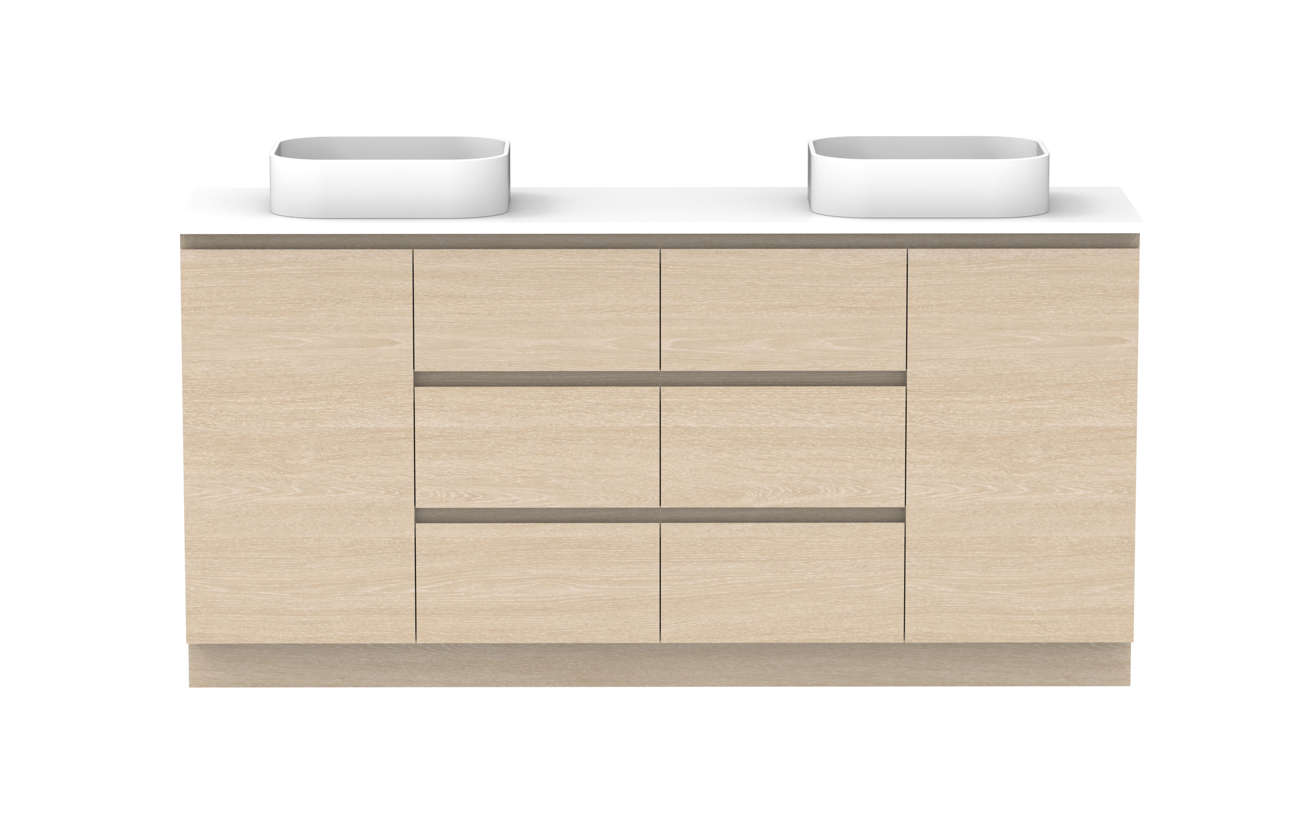 ADP Glacier Lite Hamper Freestanding Vanity