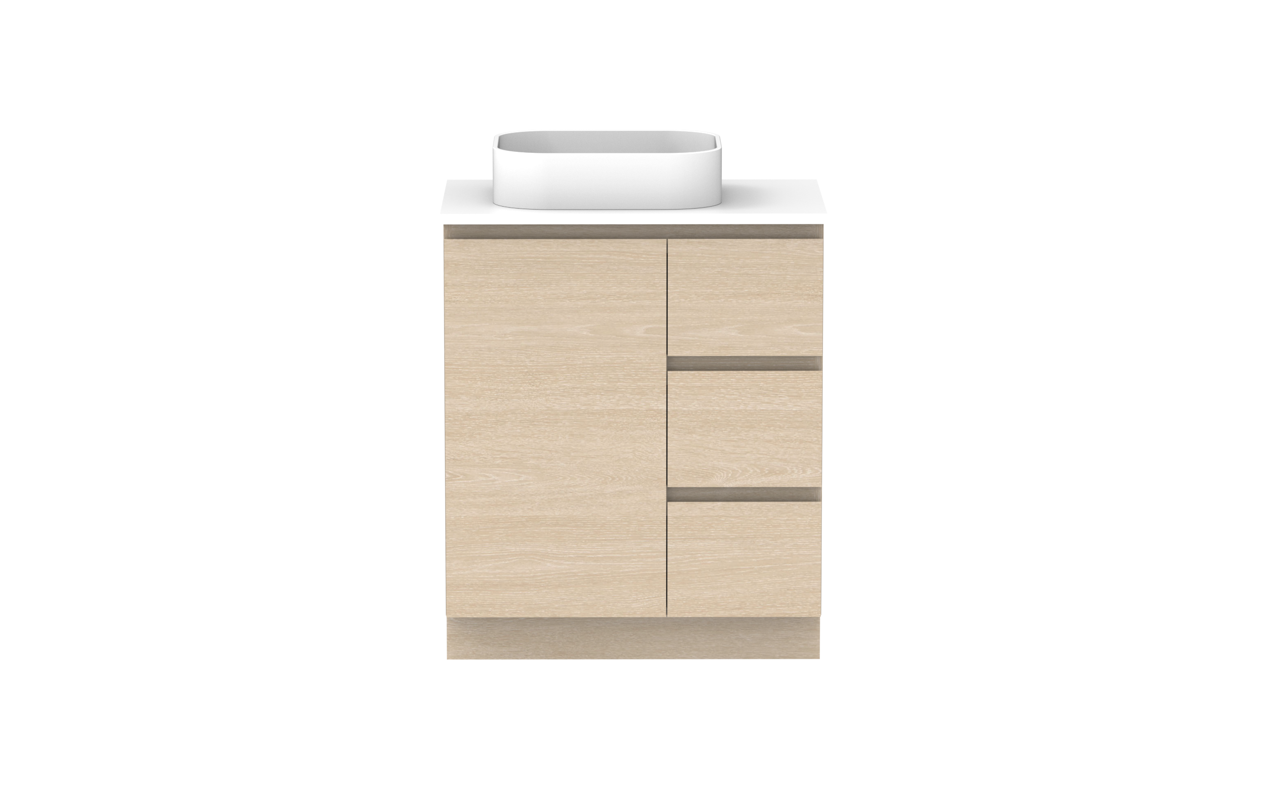 ADP Glacier Lite Hamper Freestanding Vanity