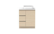 ADP Glacier Hamper Freestanding Vanity - 750mm / Stone Benchtop / Right Hand Bowl