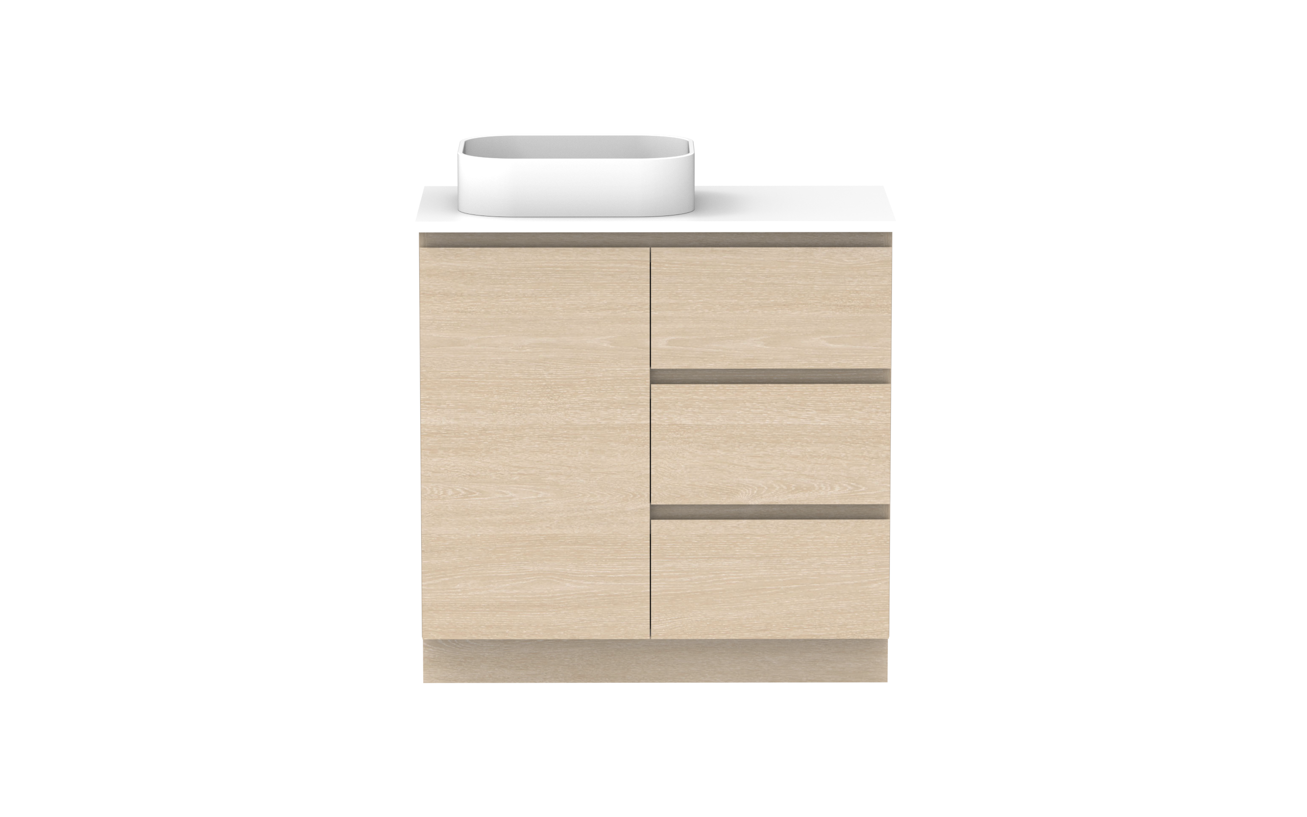 ADP Glacier Lite Hamper Freestanding Vanity