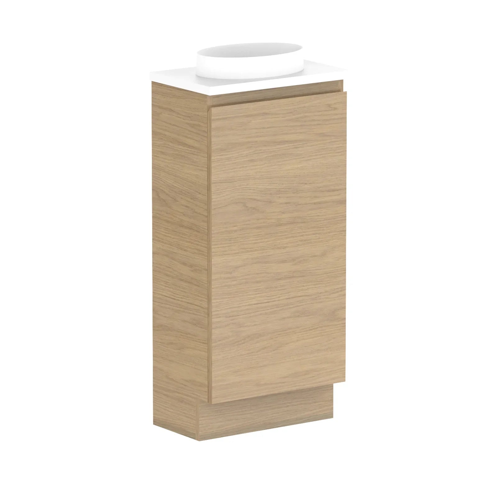 ADP Glacier Mini Small Space Freestanding Vanity - 400mm / Stone Benchtop / Centre Bowl