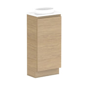 ADP Glacier Mini Small Space Freestanding Vanity - 400mm / Stone Benchtop / Centre Bowl