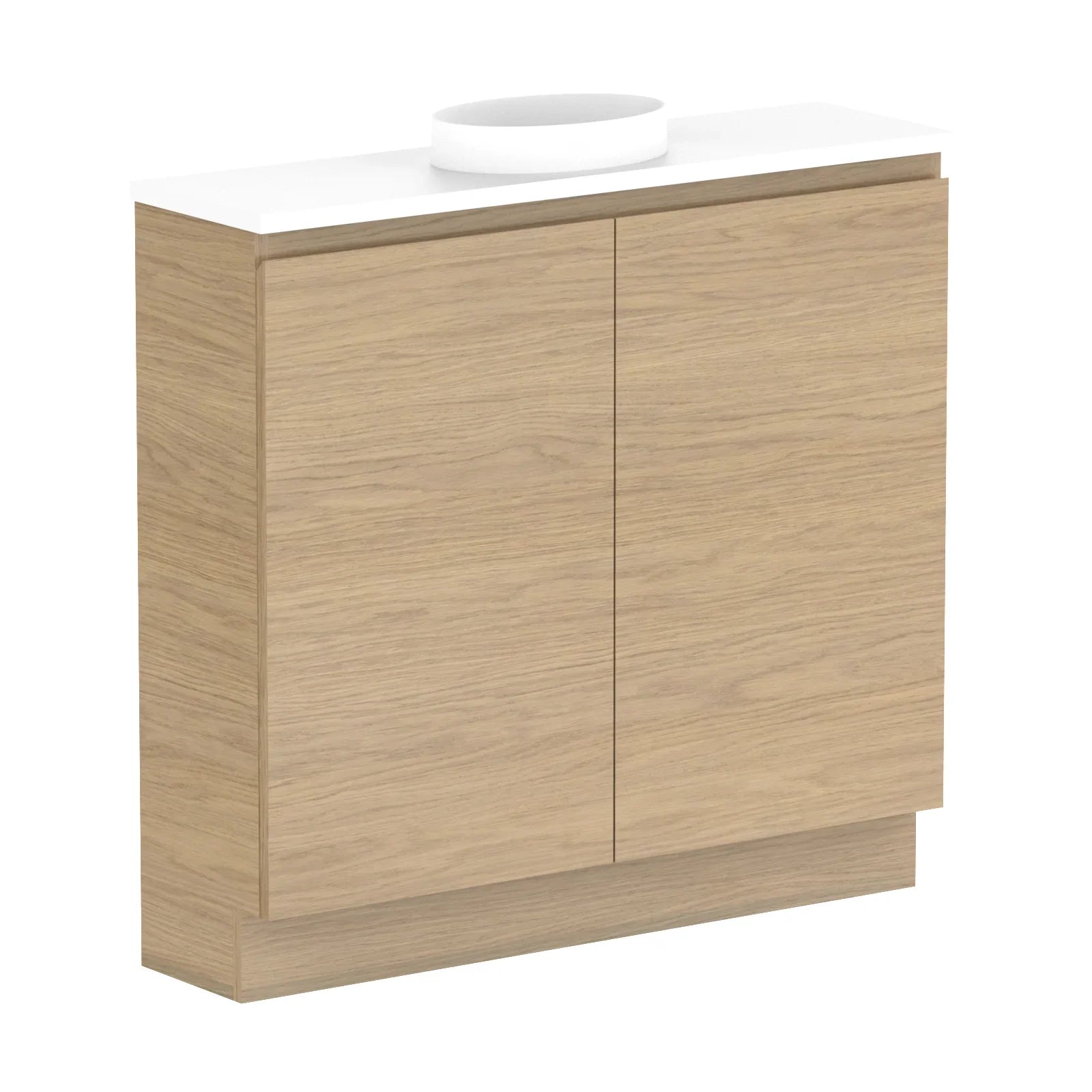 ADP Glacier Mini Small Space Freestanding Vanity - 900mm / Stone Benchtop / Centre Bowl
