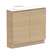 ADP Glacier Mini Small Space Freestanding Vanity - 900mm / Stone Benchtop / Left Hand Bowl