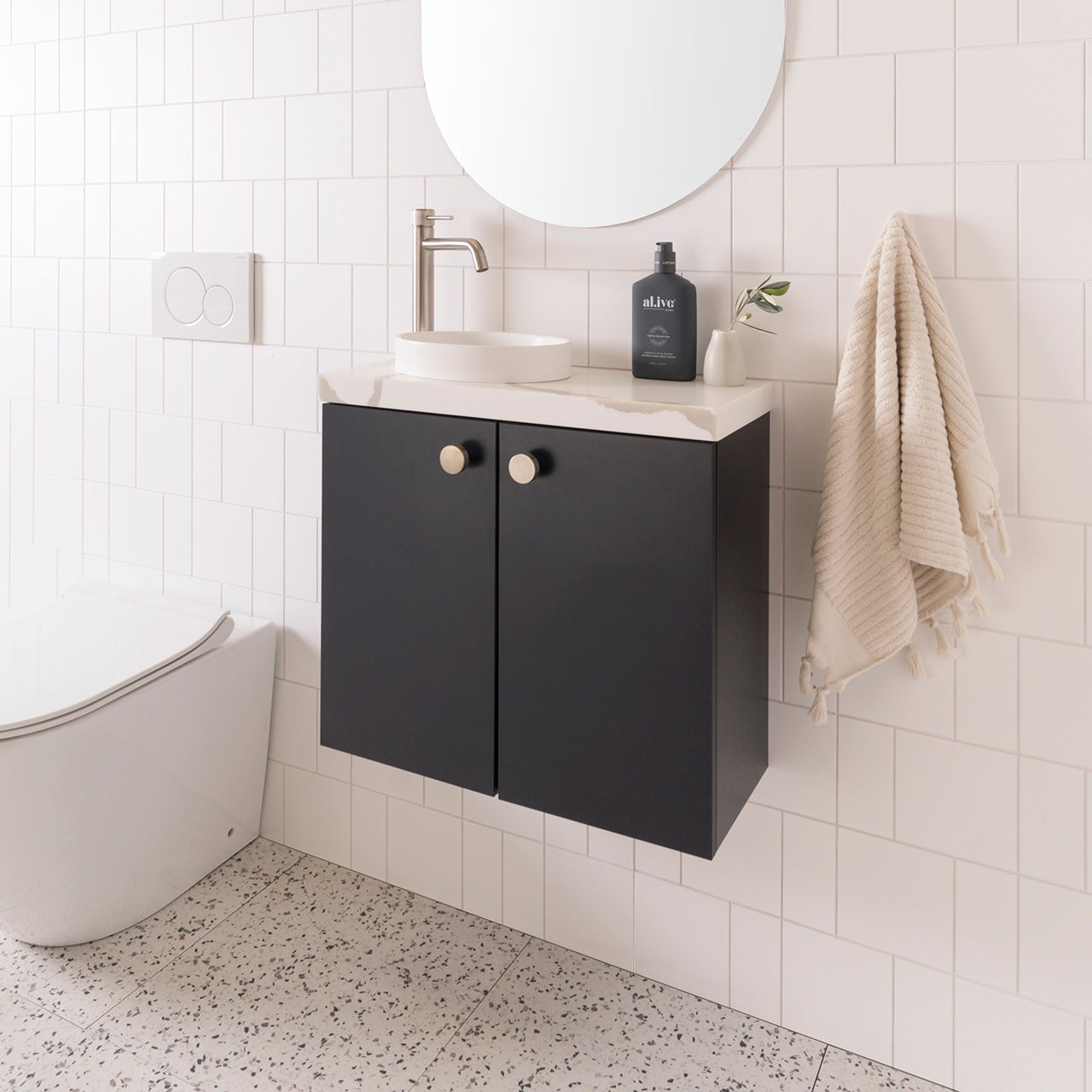 ADP Glacier Mini Lite Small Space Wall Hung Vanity
