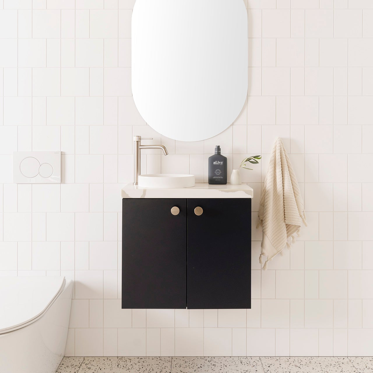 ADP Glacier Mini Lite Small Space Wall Hung Vanity