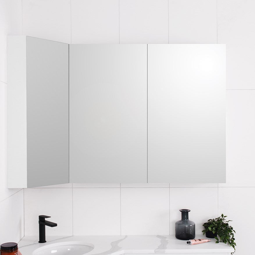 ADP Glacier Offset Corner Shaving Cabinet