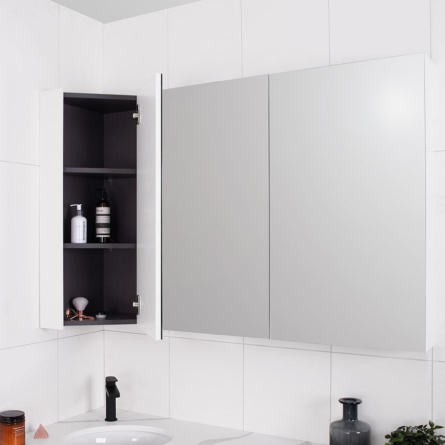 ADP Glacier Offset Corner Shaving Cabinet