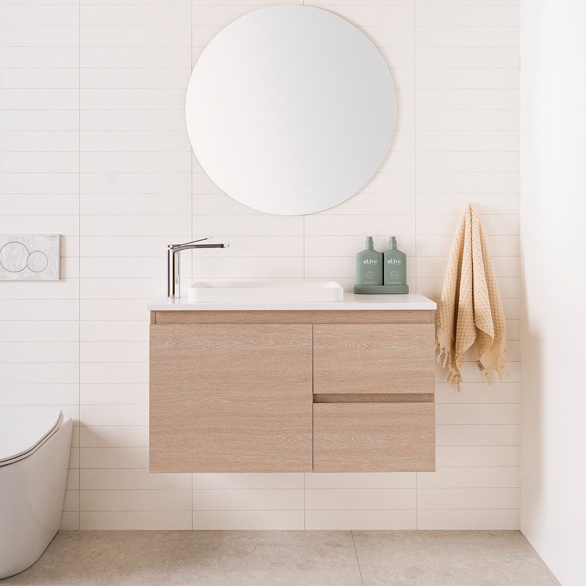 ADP Glacier Lite Ensuite Door & Drawer Twin Wall Hung Vanity