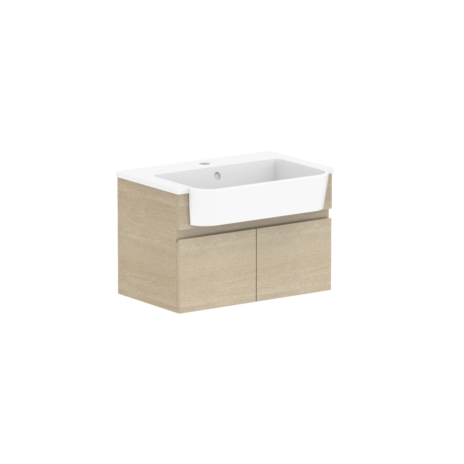 ADP Glacier Lite Semi-Recessed All Door Slim Wall Hung Vanity