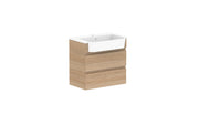 ADP Glacier Semi-Recessed All Drawer Twin Wall Hung Vanity - 600mm / Cast Marble Moulded Top / Centre Bowl