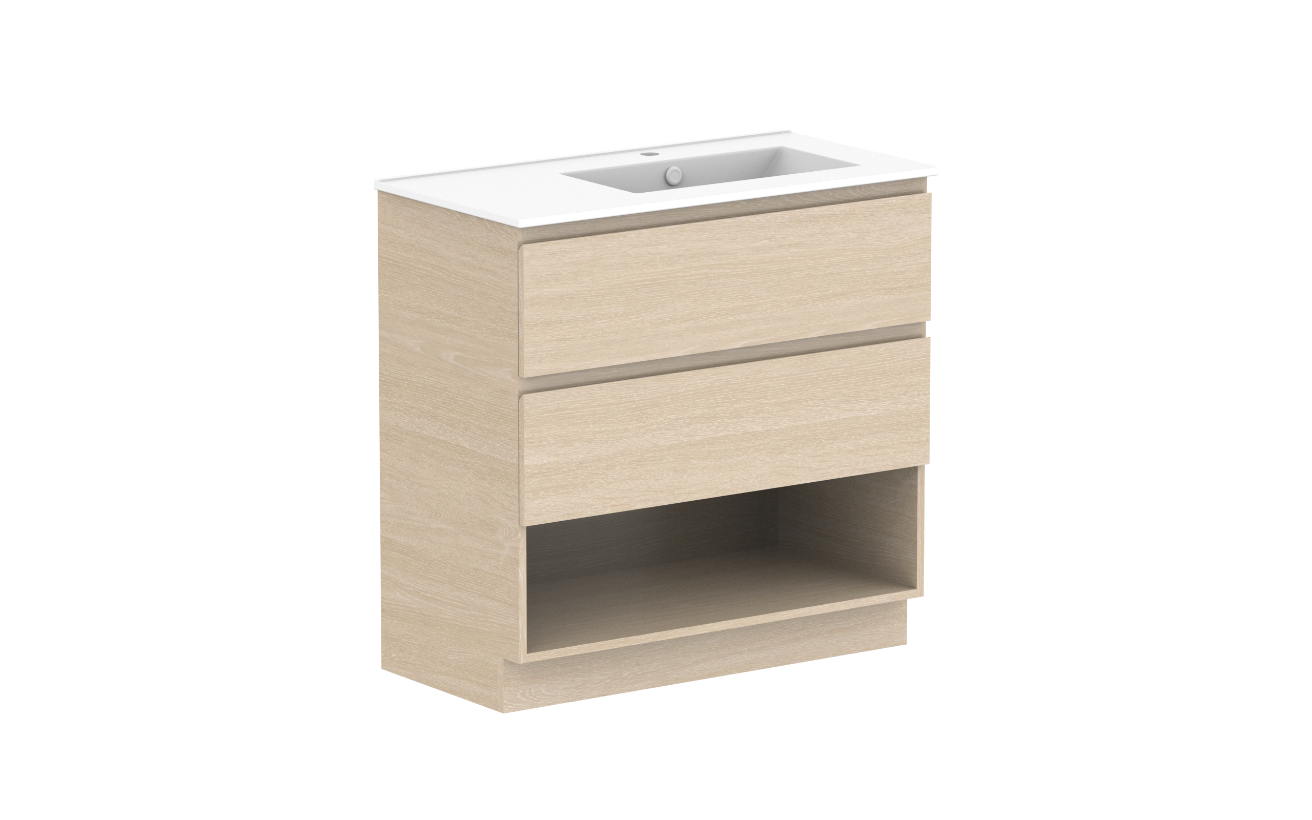 ADP Glacier Lite Shelf Trio Wall Hung Vanity