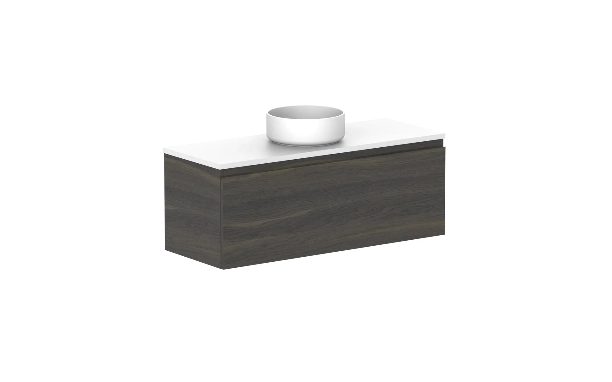 ADP Glacier Ensuite All Drawer Slim Wall Hung Vanity - 1050mm / Benchtop / Centre Bowl
