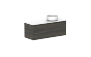 ADP Glacier Ensuite All Drawer Slim Wall Hung Vanity - 1050mm / Benchtop / Right Hand Bowl