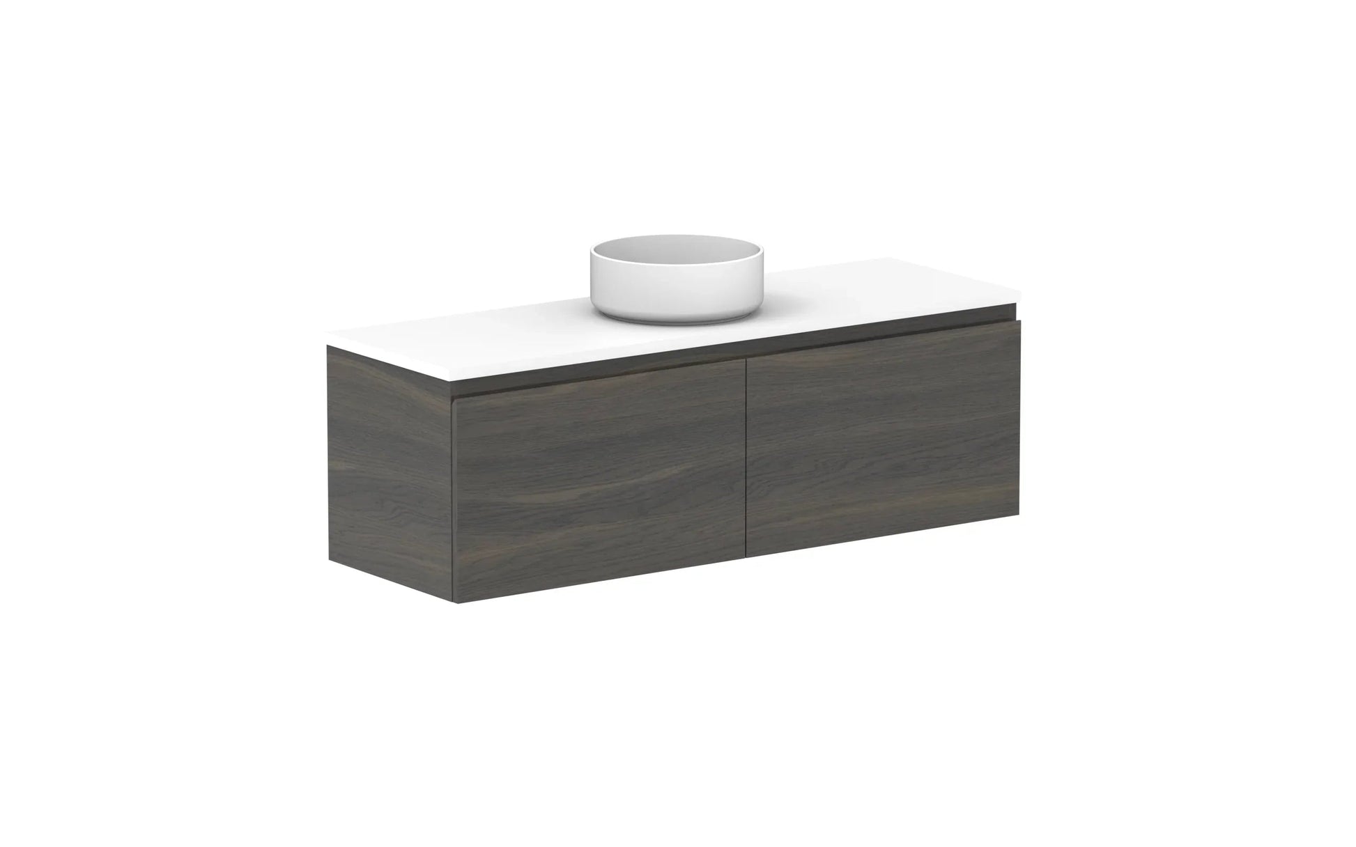ADP Glacier Ensuite All Drawer Slim Wall Hung Vanity - 1200mm / Benchtop / Centre Bowl