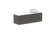 ADP Glacier Ensuite All Drawer Slim Wall Hung Vanity - 1200mm / Benchtop / Right Hand Bowl