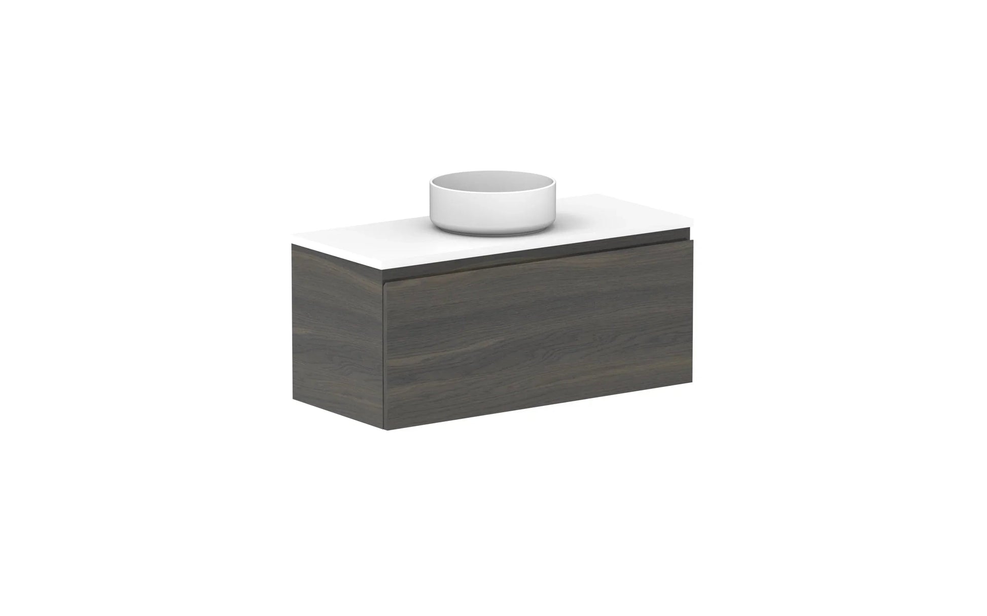 ADP Glacier Ensuite All Drawer Slim Wall Hung Vanity - 900mm / Benchtop / Centre Bowl