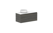ADP Glacier Ensuite All Drawer Slim Wall Hung Vanity - 900mm / Benchtop / Left Hand Bowl