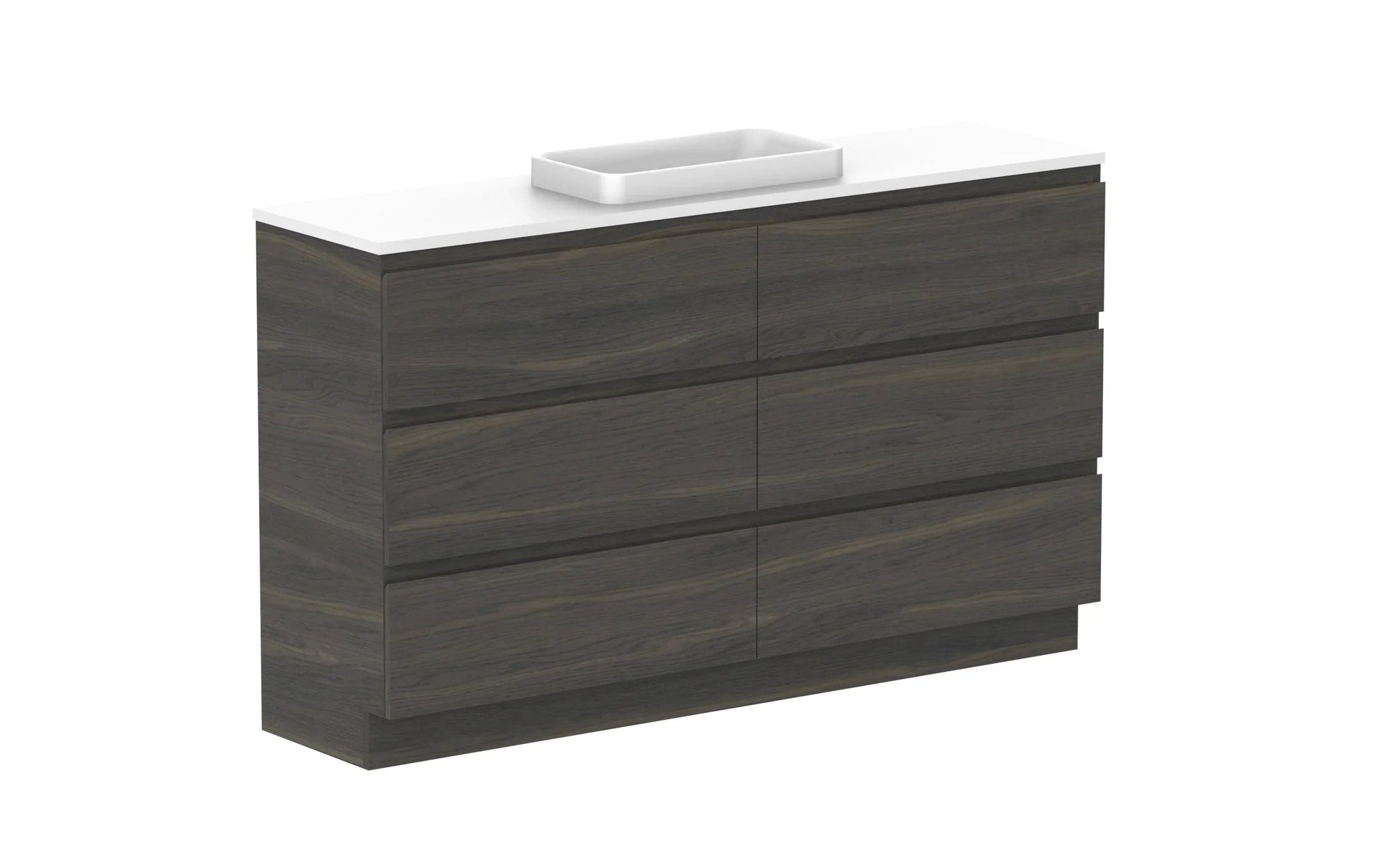 ADP Glacier Ensuite All Drawer Freestanding Vanity - 1500mm / Benchtop / Centre Bowl