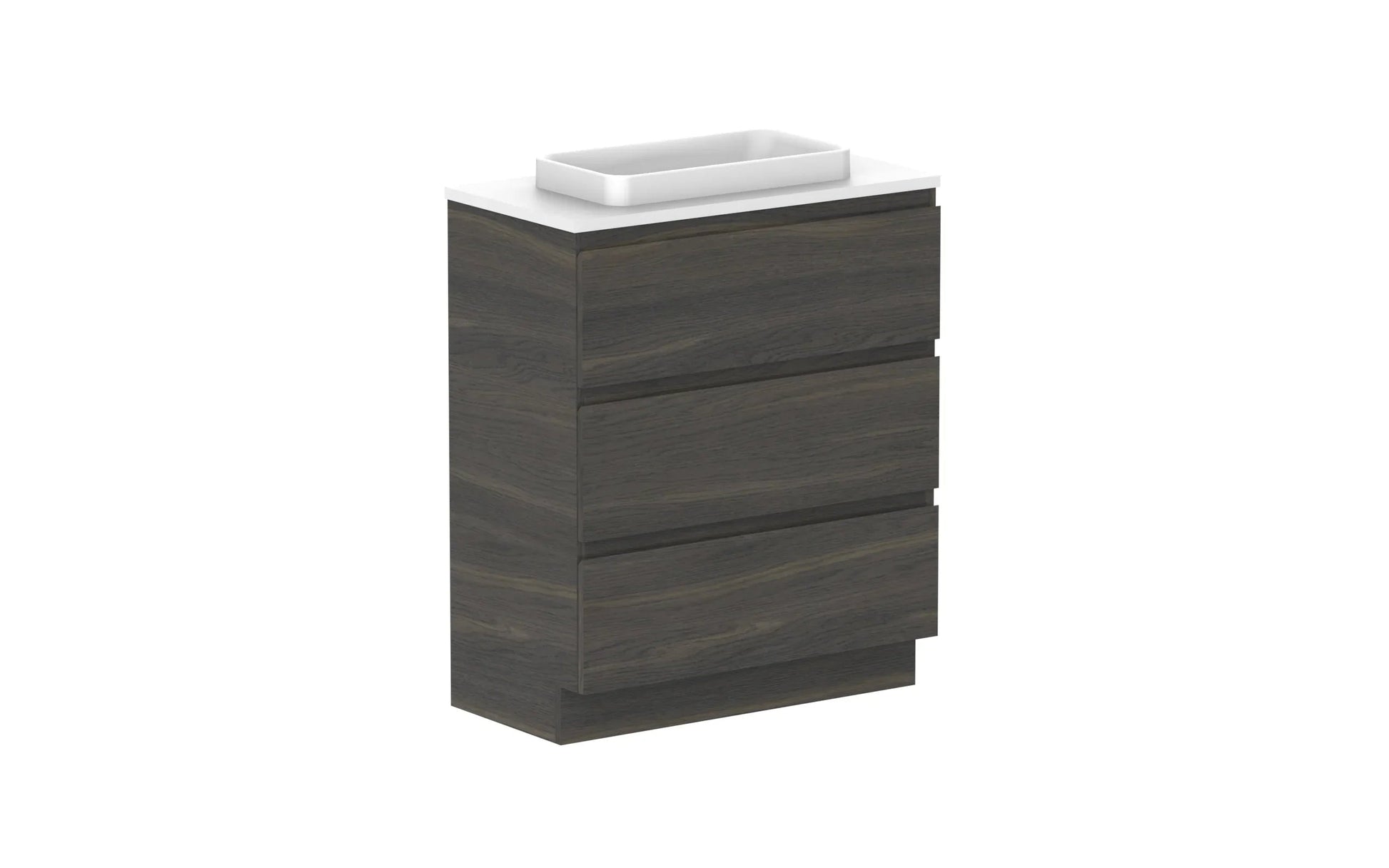 ADP Glacier Ensuite All Drawer Freestanding Vanity - 750mm / Benchtop / Centre Bowl