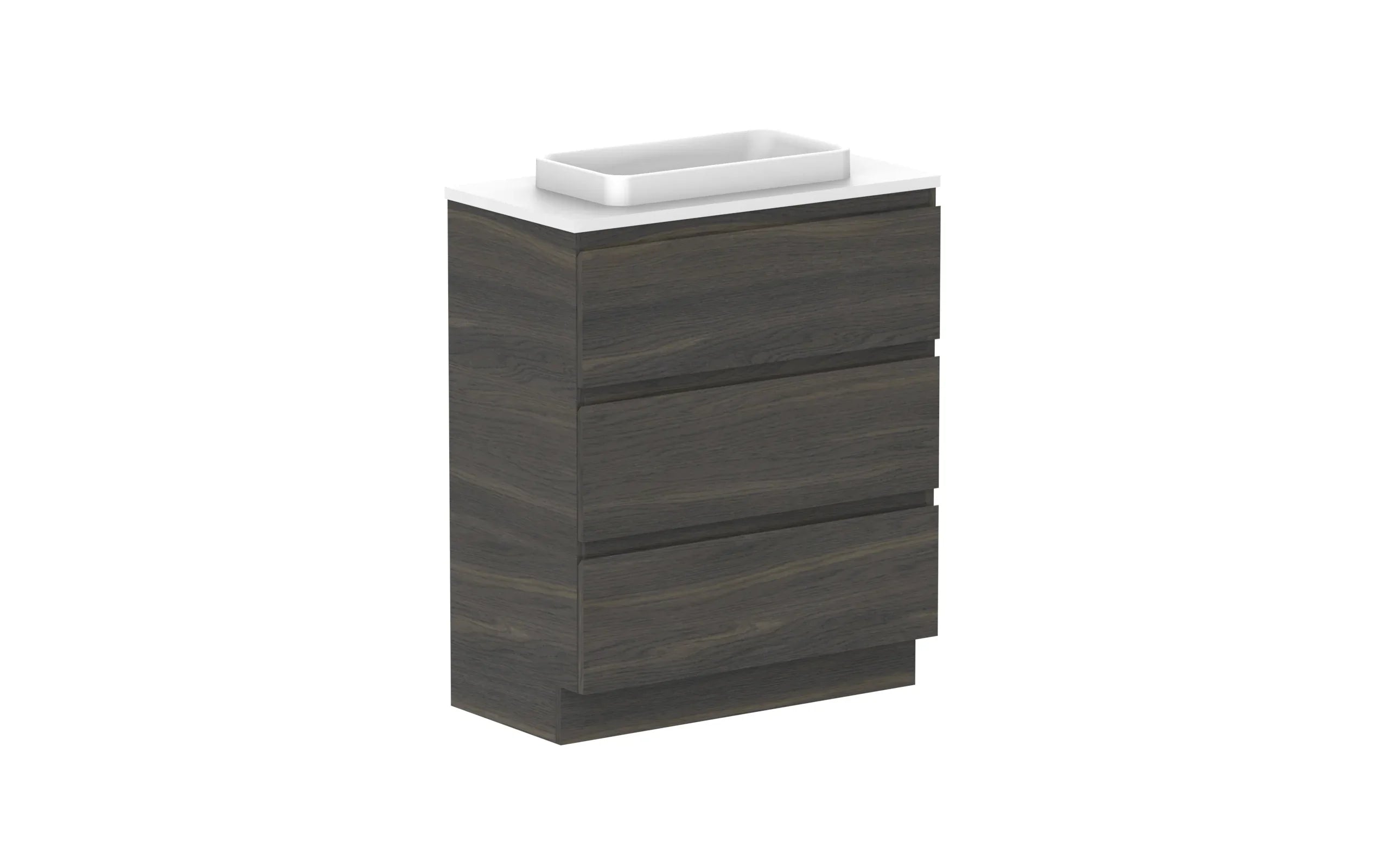 ADP Glacier Ensuite All Drawer Freestanding Vanity - 750mm / Benchtop / Centre Bowl