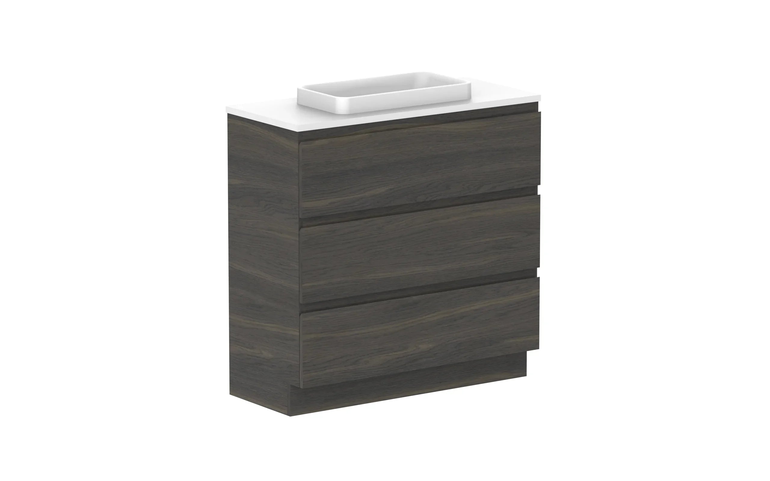 ADP Glacier Ensuite All Drawer Freestanding Vanity - 900mm / Benchtop / Centre Bowl