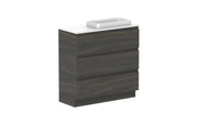 ADP Glacier Ensuite All Drawer Freestanding Vanity - 900mm / Benchtop / Right Hand Bowl
