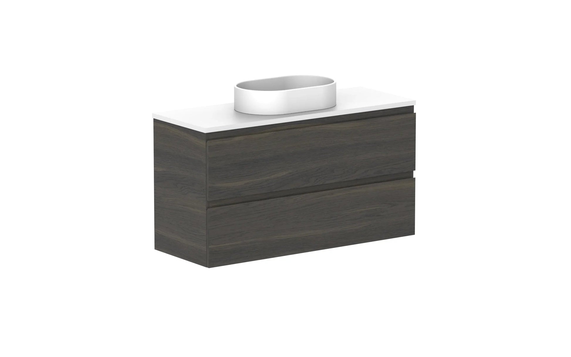 ADP Glacier Ensuite All Drawer Twin Wall Hung Vanity - 1050mm / Benchtop / Centre Bowl