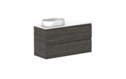 ADP Glacier Ensuite All Drawer Twin Wall Hung Vanity - 1050mm / Benchtop / Left Hand Bowl
