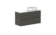 ADP Glacier Ensuite All Drawer Twin Wall Hung Vanity - 1050mm / Benchtop / Right Hand Bowl