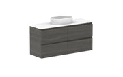 ADP Glacier Ensuite All Drawer Twin Wall Hung Vanity - 1200mm / Benchtop / Centre Bowl
