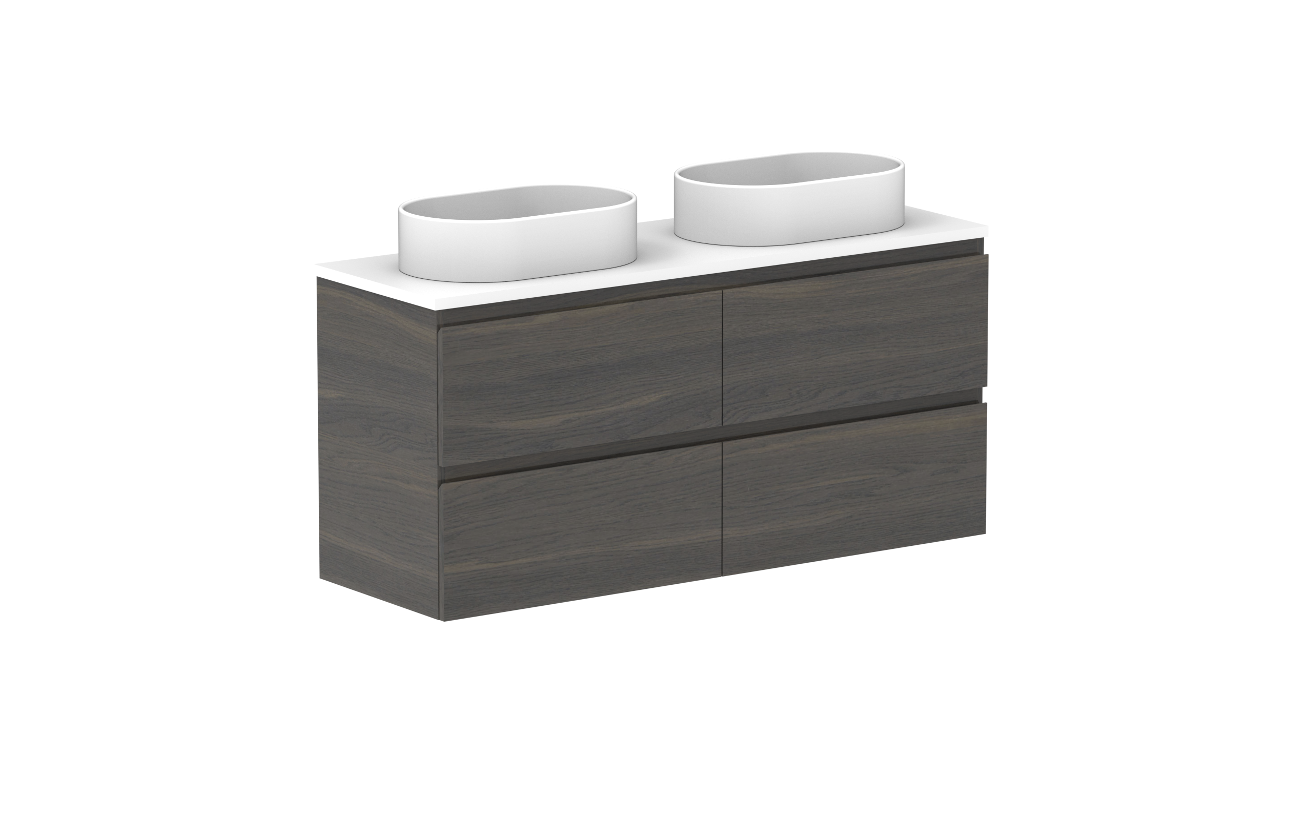 ADP Glacier Lite Ensuite All Drawer Twin Wall Hung Vanity