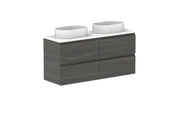 ADP Glacier Ensuite All Drawer Twin Wall Hung Vanity - 1200mm / Benchtop / Double Bowl