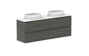 ADP Glacier Ensuite All Drawer Twin Wall Hung Vanity - 1500mm / Benchtop / Double Bowl