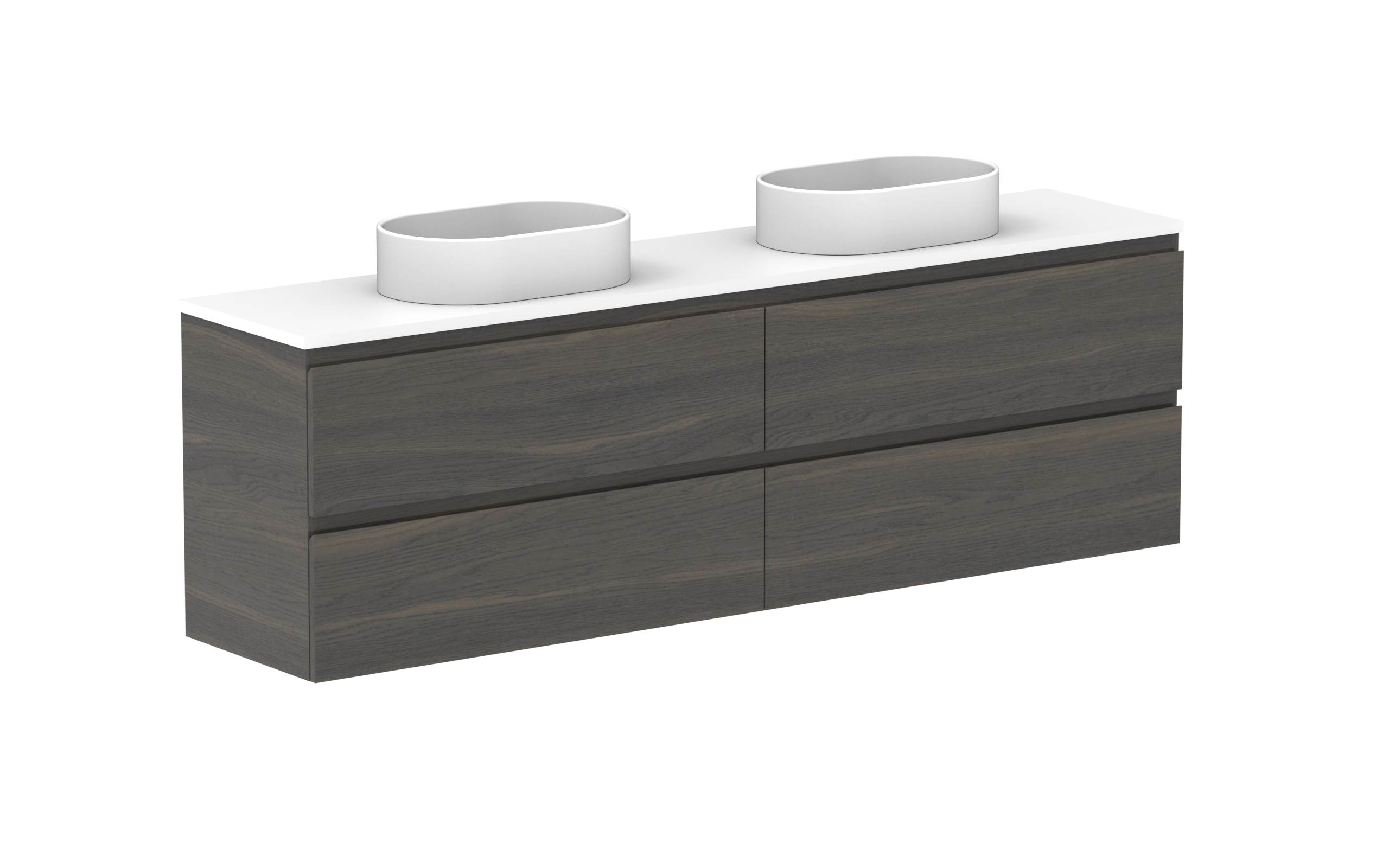 ADP Glacier Lite Ensuite All Drawer Twin Wall Hung Vanity